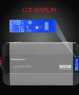 Qoltec Pure Sine Wave inverter 12V to 230V 3000W 6000W