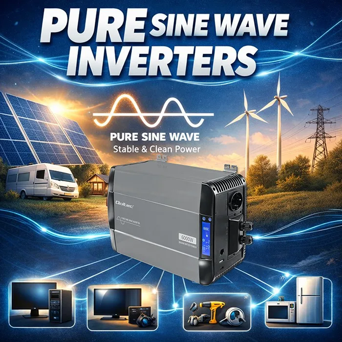 Qoltec Pure Sine Wave inverter 12V to 230V 3000W 6000W - Image 4