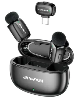 AWEI Lavalier microphone MK5 Duo Ai-Voice черен