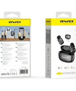 Alternative view от AWEI Lavalier microphone MK5 Duo Ai-Voice черен