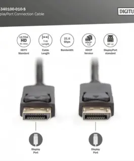 Digitus DisplayPort1.2 кабел 1m DP/DP M/M