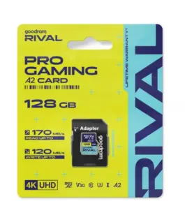 GOODRAM памет card microSD 128GB Rival UHS-I V30 U3 C10 A2 170/120MBs