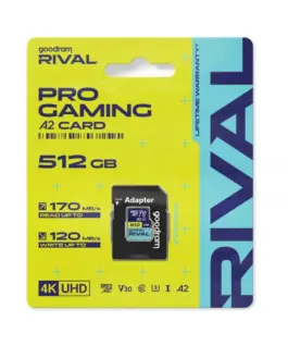 GOODRAM памет card microSD 512GB Rival UHS-I V30 U3 C10 A2 170/120MBs