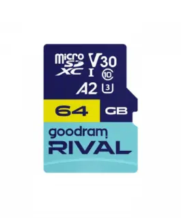 GOODRAM памет card microSD 64GB Rival UHS-I V30 U3 C10 A2 170/120MBs