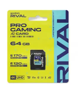 GOODRAM памет card microSD 64GB Rival UHS-I V30 U3 C10 A2 170/120MBs