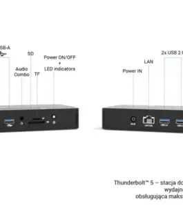 i-tec Thunderbolt 5 Triple Display Docking Station M.2 6xUSB 2.5 GLAN PD 140W
