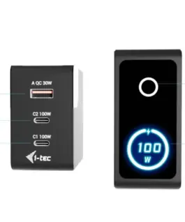 i-tec зарядно 100W Intelligent Multiport USB 2xUSB-C 1xUSB-A LCD 150 cm