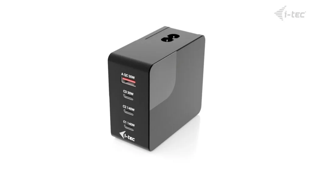i-tec зарядно 140W Intelligent Multiport USB 3xUSB-C 1xUSB-A LCD 150 cm - Image 2