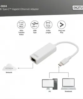 Digitus USB Typ C Network Card Gigabit Ethernet