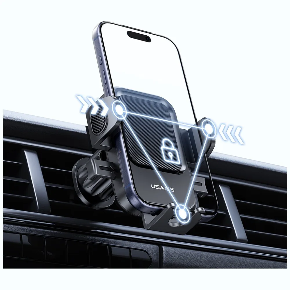 USAMS Air vent holder one-touch черен - Image 3