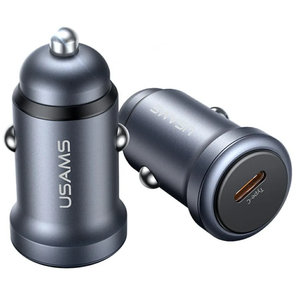 USAMS зарядно за кола 30W PD aluminium - Image 2