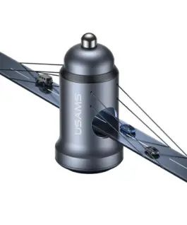 USAMS зарядно за кола 30W PD aluminium