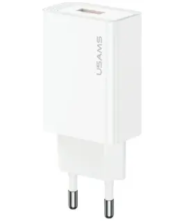 USAMS зарядно T69 105W 21A USB-A бял