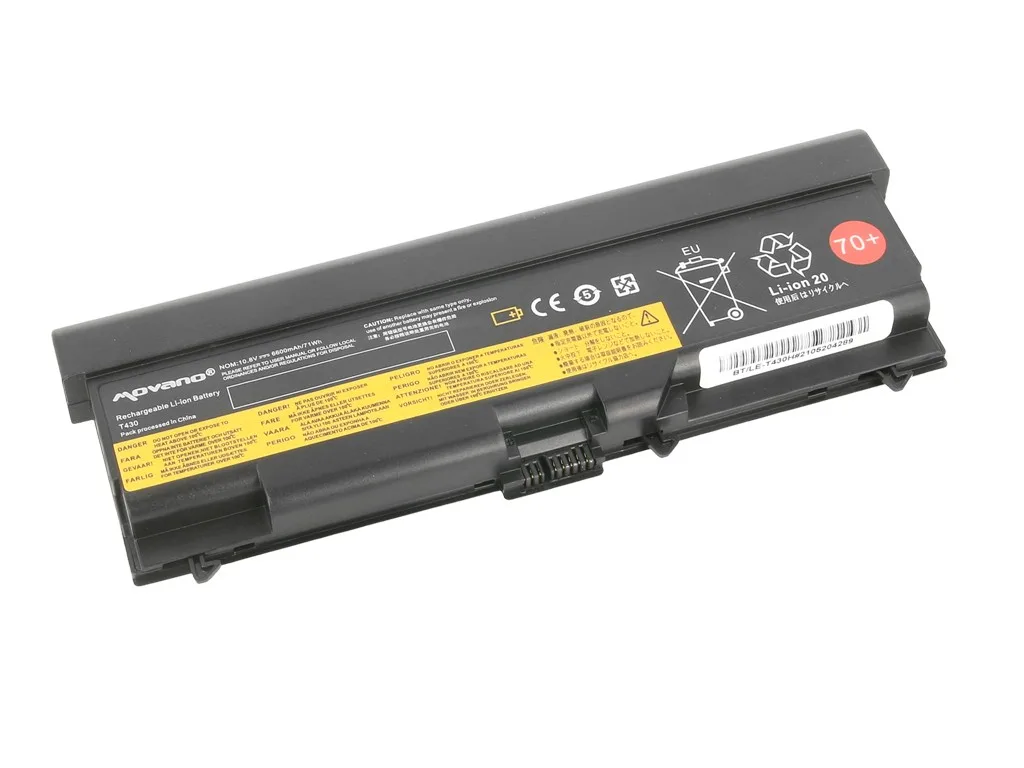 Movano Battery for Lenovo ThinkPad L530 T430 T530 - 6600 mAh (71 Wh) - Image 2