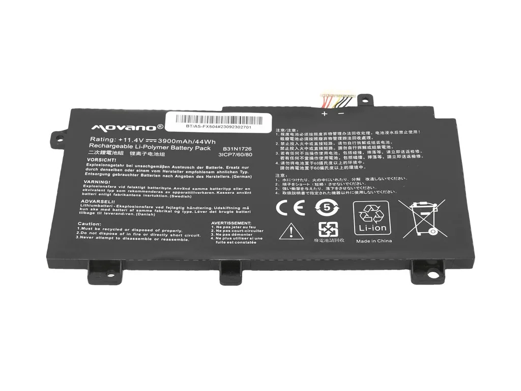 Movano Baattery B31N1726 Asus FX504 FX505 FX80G - 3900 mAh (44 Wh) - Image 3