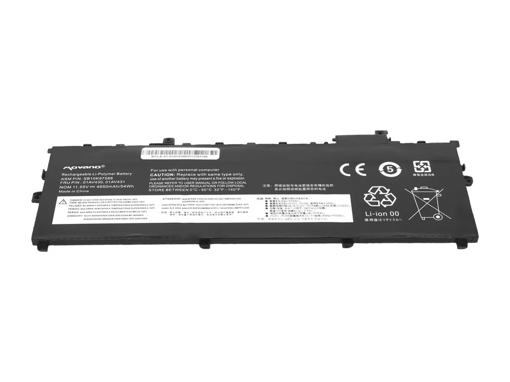 Movano Battery 01AV430 for Lenovo ThinkPad X1 Carbon 5 6 2017 2018 - 4650 mAh (54 Wh) - Image 3