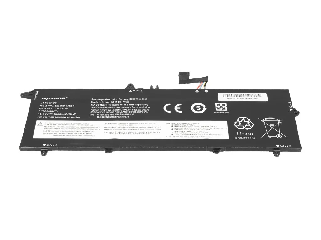 Movano Battery L18C3PD2 for Lenovo ThinkPad T490s T495s T14s - 4650 mAh (54 Wh) - Image 3