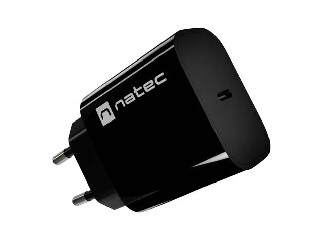 Natec USB зарядно Ribera 1xUSB-C 20W черен