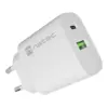 Natec USB зарядно Ribera 1xUSB-A 1xUSB-C бял