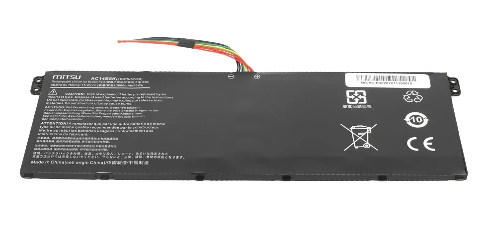 Mitsu Battery for Acer Aspire E3-111 V5-122 2200mAh (33 Wh) - 15.2 Volt - Image 4