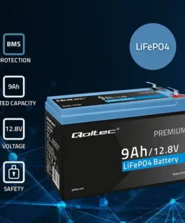 Alternative view от Qoltec LiFePO4 battery 12.8V, 9Ah, 115.2Wh, BM