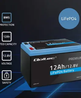 Alternative view от Qoltec LiFePO battery 12.8V, 12Ah, 153.6Wh,BM
