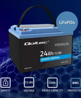 Alternative view от Qoltec LiFePO4 battery 12.8V, 24Ah, 307.2Wh,BM