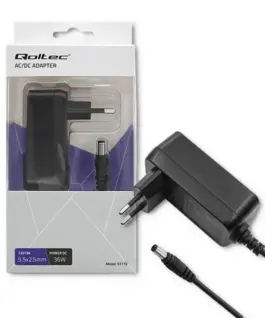 Qoltec AC адаптер 36W 12V 3A 5.5*2.5