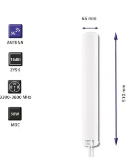Qoltec Antenna 5G LTE DUAL 15 dBi, outdoor - Image 3