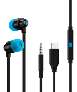 Alternative view от Геймърски слушалки LOGITECH G333 Wired Gaming Earphones - BLACK - 3.5 MM