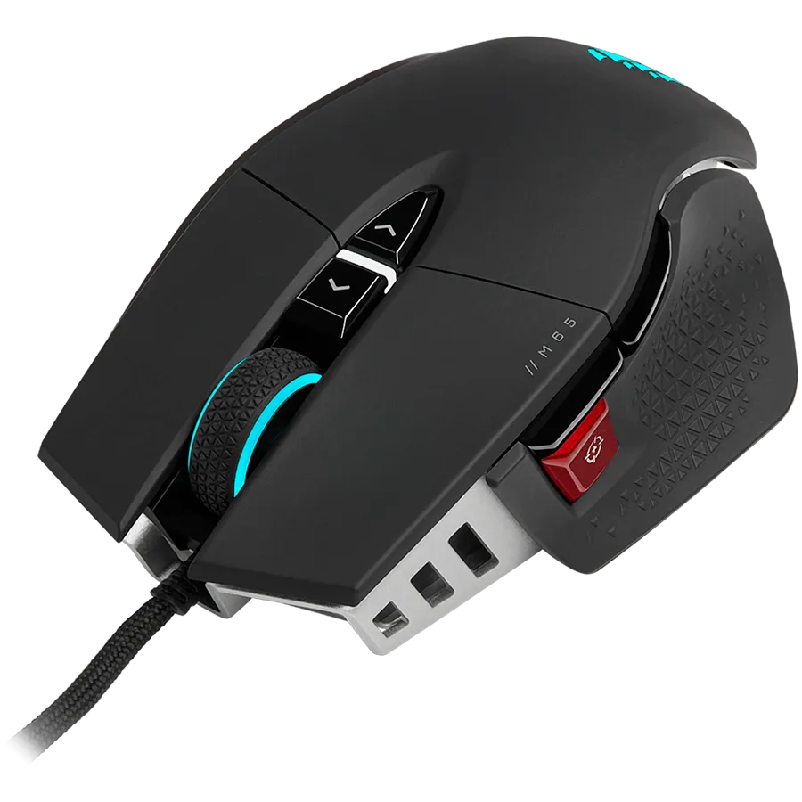 Геймърска мишка CORSAIR M65 RGB ULTRA, Backlit RGB LED, Optical, Silver ALU, Black - Image 2