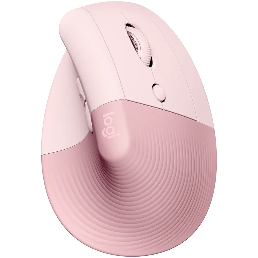 Безжична мишка LOGITECH Lift Bluetooth Vertical Ergonomic Mouse - ROSE/DARK ROSE