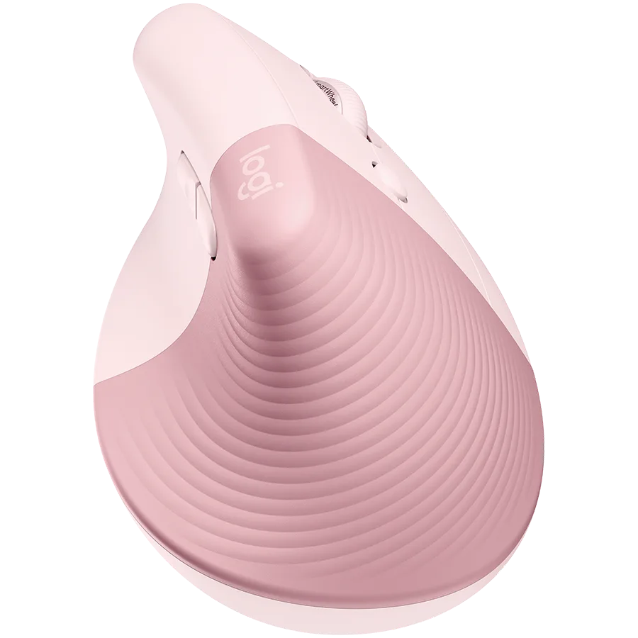 Безжична мишка LOGITECH Lift Bluetooth Vertical Ergonomic Mouse - ROSE/DARK ROSE - Image 2