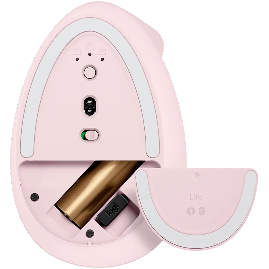 Безжична мишка LOGITECH Lift Bluetooth Vertical Ergonomic Mouse - ROSE/DARK ROSE - Image 4