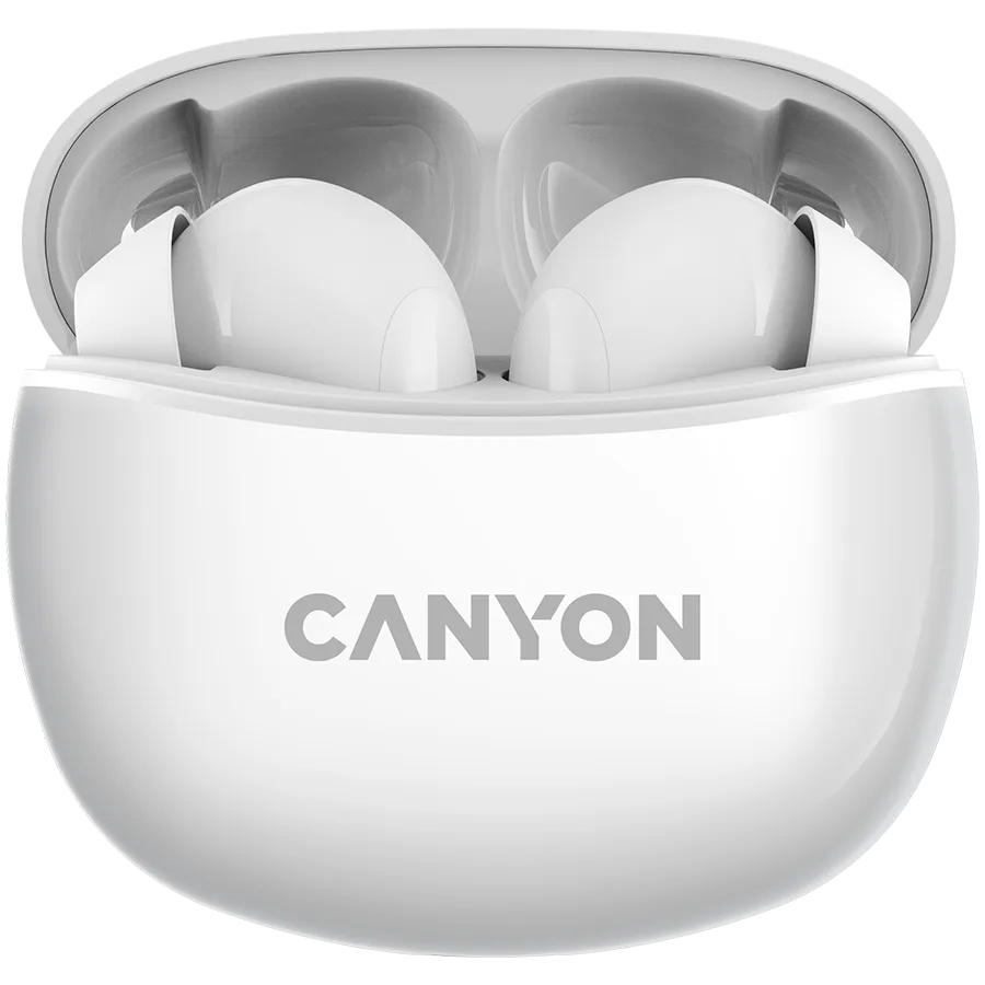 Bluetooth слушалки CANYON headset TWS-5 White
