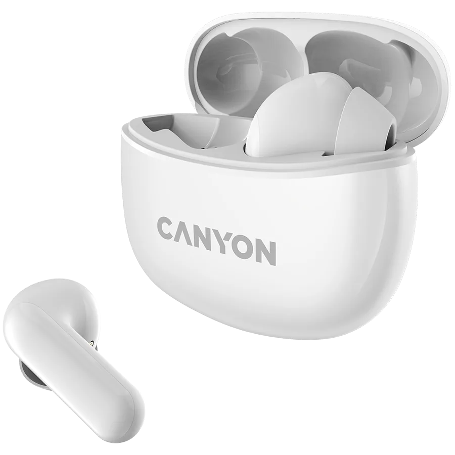 Bluetooth слушалки CANYON headset TWS-5 White - Image 2