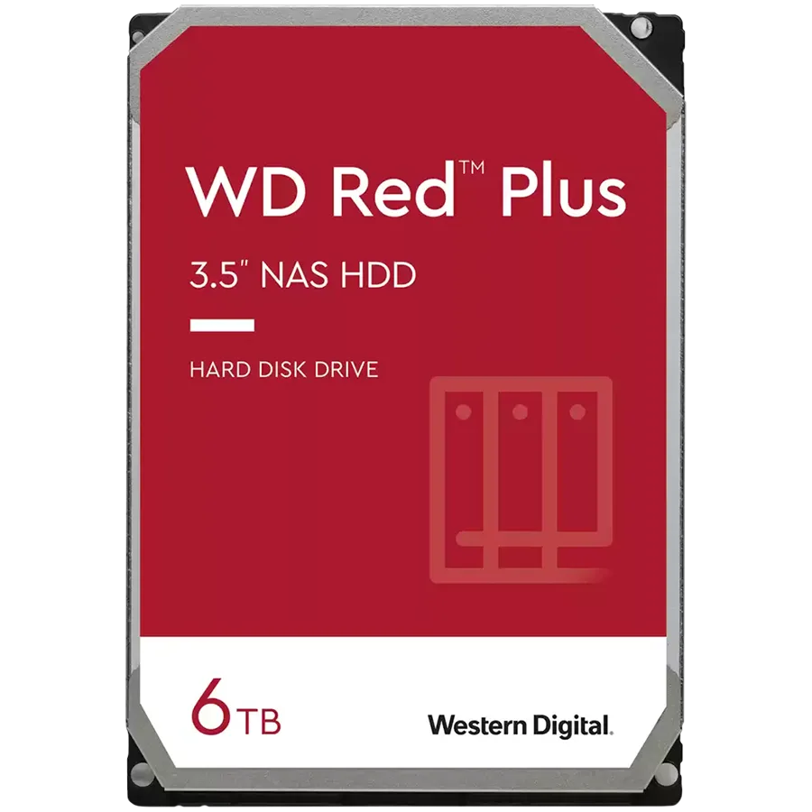 Хард диск HDD NAS WD Red Plus (3.5 6TB 256MB 5400 RPM SATA 6 Gb/s)