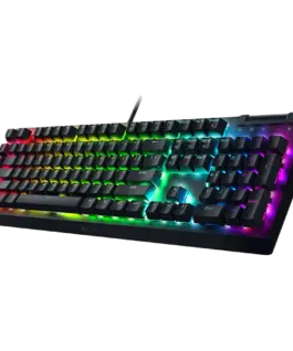 Alternative view от Геймърска клавиатура Razer BlackWidow V4 X Mechanical Gaming Keyboard, US Layout, Green Switch, Razer Chroma™ RGB, 6 Macro Keys, Lubricated Stabilizers, Media Roller