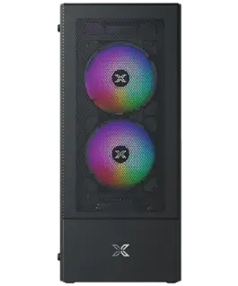 Alternative view от Кутия за компютър Hero II Air 3F Black EN41655, ATX/M-ATX/MINI ITX, USB3.0 X1, USB2.0 X2, HD AUDIO, Front Meshed Grill & Left TG, 3PCS Z20F Fixed LED Fan
