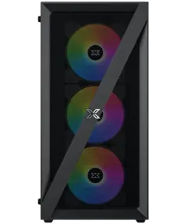 Alternative view от Кутия за компютър Xigmatek Blade EN40887 ATX/M-ATX/MINI ITX, USB3.0 X1, USB2.0 X2, HD AUDIO, Mehsed Grill Frontpanel & Left Tempered Glass, 4PCS X20C Auto Running LED Fan