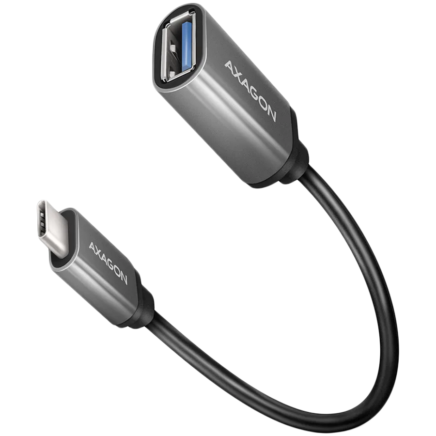 USB хъб AXAGON RUCM-AFAC USB 3.2 Gen 1 Type-C Male > Type-A Female cable adapter 02m 3A ALU