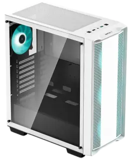 Alternative view от Кутия за компютър DeepCool CC560 WH V2, Mid Tower, Mini-ITX/Micro-ATX/ATX, 1xUSB3.0, 1xUSB2.0, 1xAudio, 4x120mm Pre-Installed LED Fans, Tempered Glass, Mesh Panel, White
