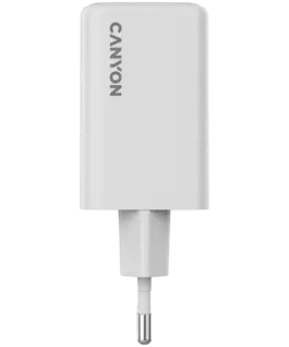 Alternative view от Зарядно за мобилен телефон CANYON charger CU65ACC GaN 65W 2xPD 1xQC EU White