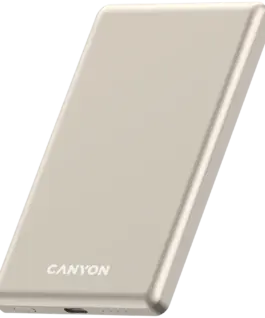 Alternative view от Външна батерия CANYON power bank OnPower 505 slim Magnetic 5000 mAh PD20W Beige