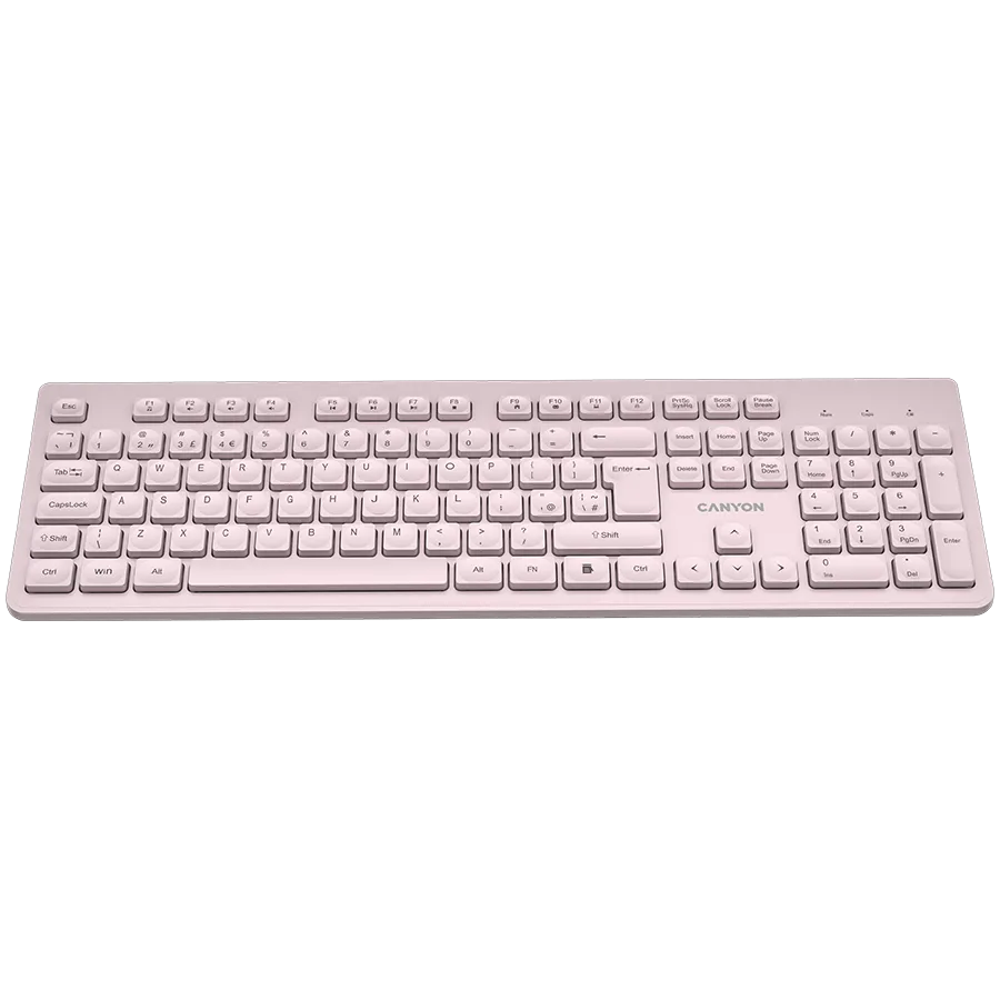 Клавиатура CANYON keyboard HKB-W01 UK/US AAA Wireless Beige - Image 2