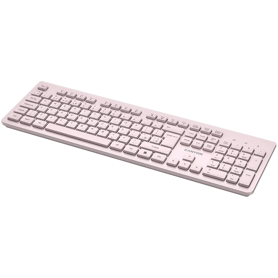 Клавиатура CANYON keyboard HKB-W01 UK/US AAA Wireless Beige - Image 4