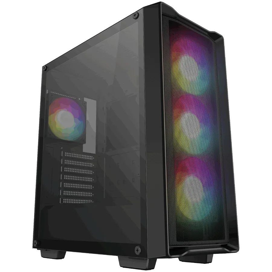 Кутия за компютър DeepCool CC560 MESH V2 Mid Tower Mini-ITX/Micro-ATX/ATX 2xUSB3.0 1xAudio 4x120mm Pre-Installed ARGB Fa