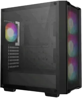 Alternative view от Кутия за компютър DeepCool CC560 MESH V2, Mid Tower, Mini-ITX/Micro-ATX/ATX, 2xUSB3.0, 1xAudio, 4x120mm Pre-Installed ARGB Fans, Tempered Glass, Mesh Panel, Black, R-CC560-BKAMA4-G-2