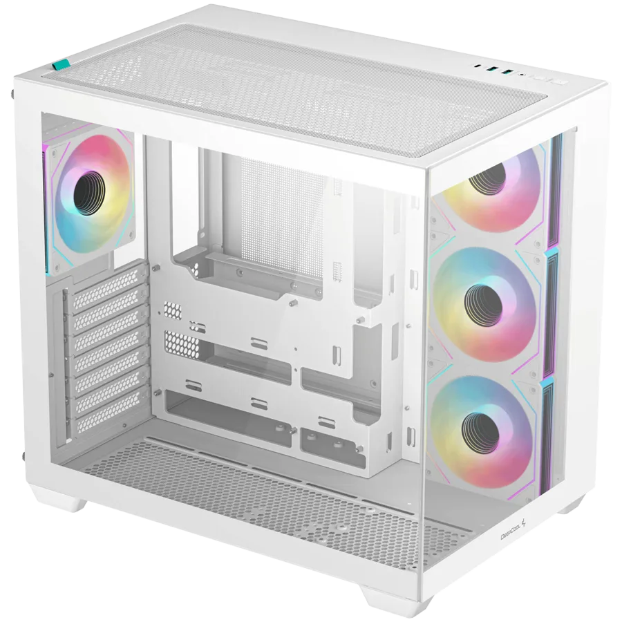Кутия за компютър DeepCool CG530 4F WH Mid Tower Mini-ITX/Micro-ATX/ATX Rear Connector support 2xUSB3.0 1xType-C Gen 2 1