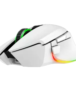 Alternative view от Геймърска мишка Razer Basilisk V3 Pro 35K, White, Gaming Mouse, HyperSpeed Wireless, Bluetooth, Focus Pro 35K Optical Sensor Gen-2, 35000 DPI, Configurable Razer HyperScroll Tilt Wheel, Up to 140 Hours on Razer™ HyperSpeed Wireless